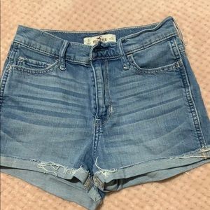 Hollister high rise jean shorts